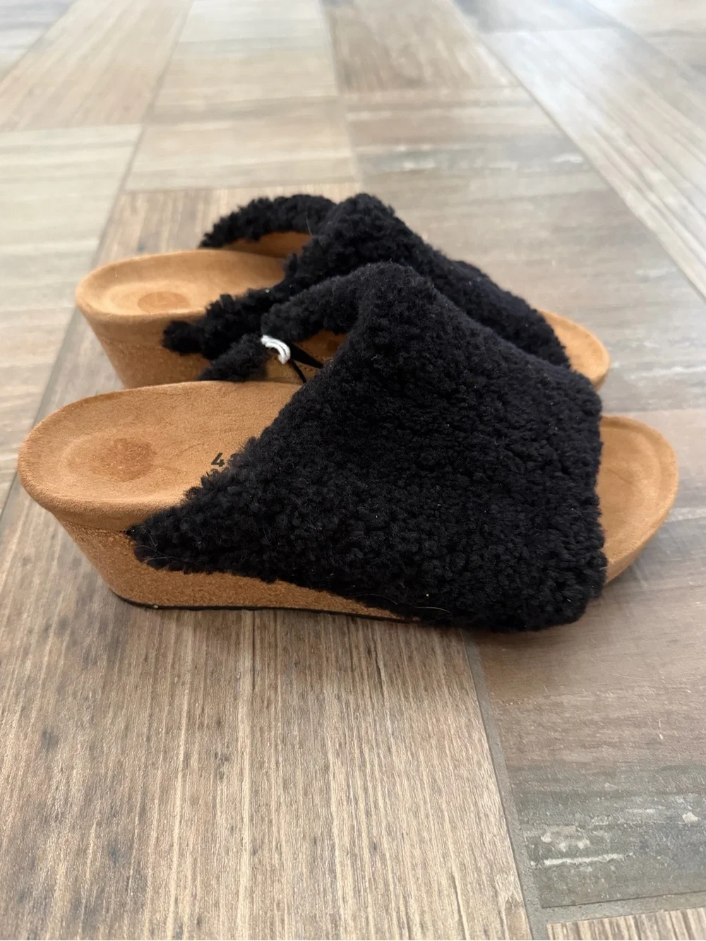 Birkenstock Papillio Namica Teddy sandals wedges size 10